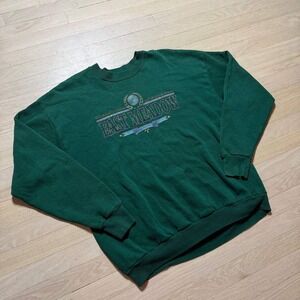 Vintage My Town Originals East Meadow Long Island Sweatshirt Green Mens XL USA